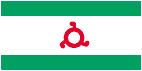 Флаг Республики Ингушетия. Столица - Магас. Государственные языки - ингушский и русский